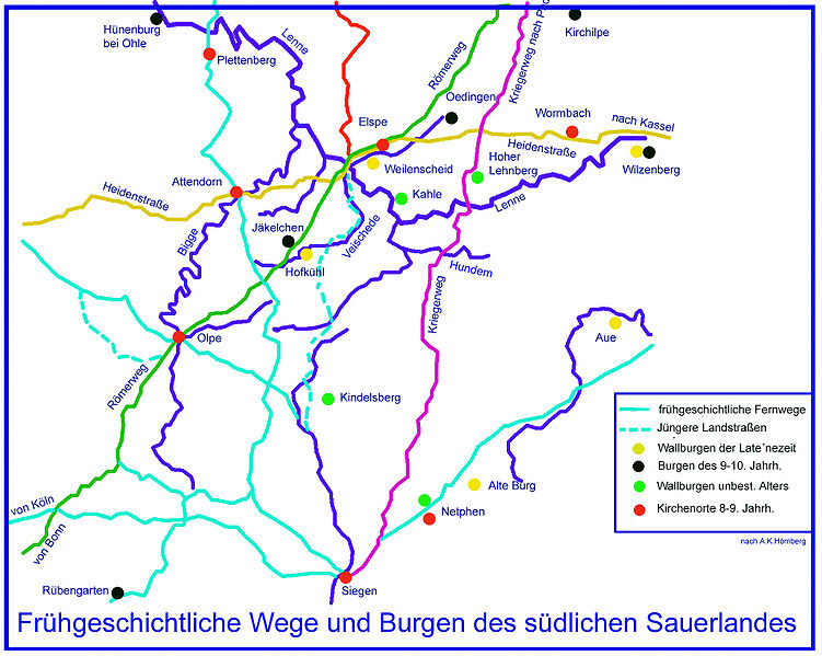 Frhgeschichtliche Wege und Burgen im Sauerland