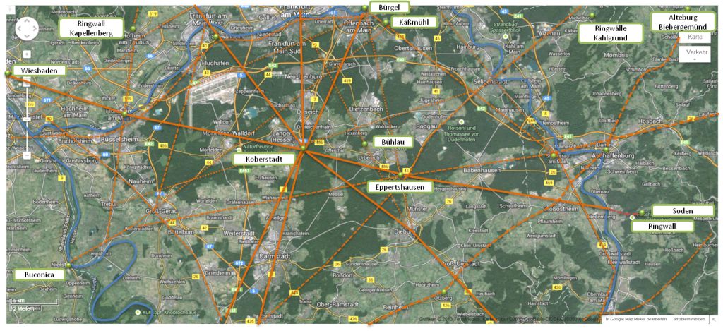 Wegenetz der Kelten im Rhein-Main Gebiet