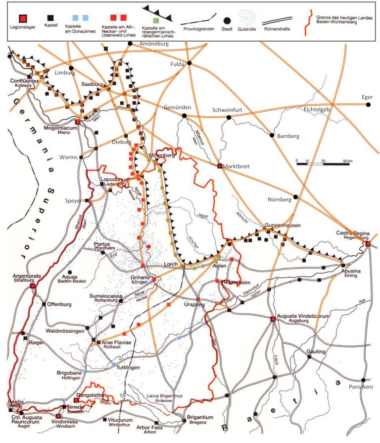 Rmerstraen in Deutschland und Handelswege in der Germania Magna.